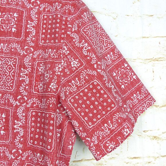 Reyn Spooner Original Lahaina Sailor Shirt Men XL Tailored Fit Red Bandana Aloha - Picture 6 of 12